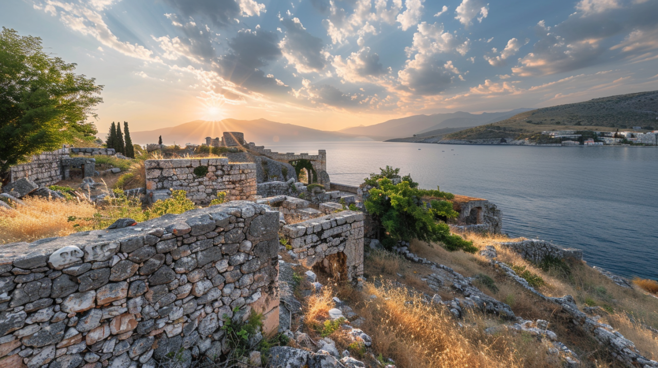 Explore the Enchanting Lekuresi Castle Historical Ruins in Saranda Albania