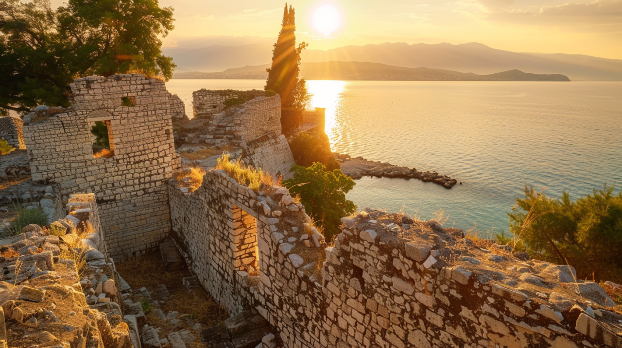 Explore the Enchanting Lekuresi Castle Historical Ruins in Saranda Albania